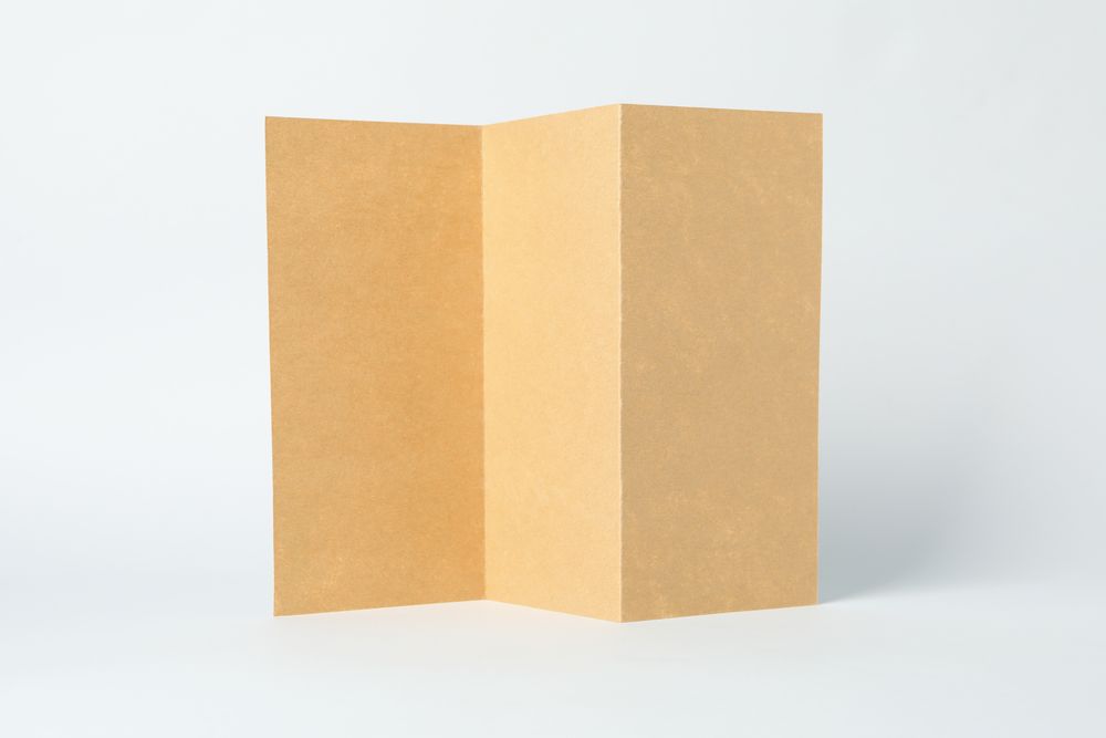 Empty craft cardboard on light background, space for text