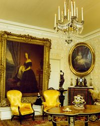 The parlor of Parlange Plantation, New Roads, Louisiana