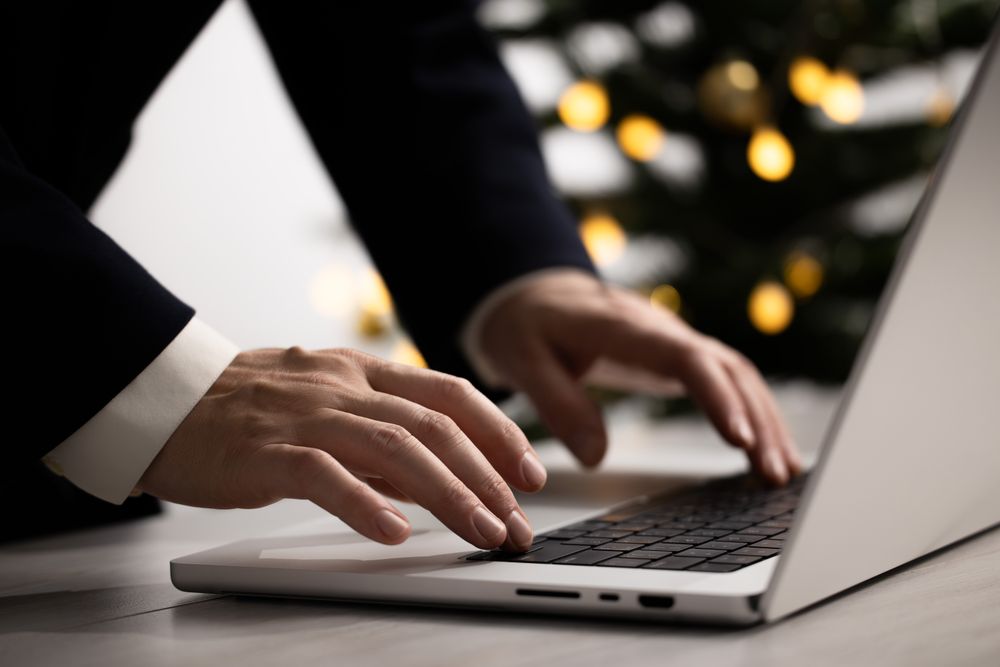 Business Desk With Gift Holiday