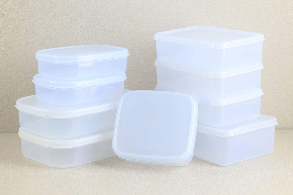 Stacked Reusable Plastic Container