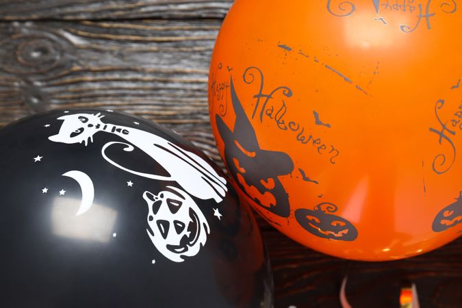 Concept of Halloween mood, Halloween vibes balloons