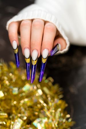 Elegant Long Coffin Nails