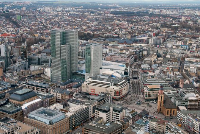 Aerial view of Frankfurt, Germany