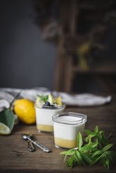 Homemade yogurt with lemon curd