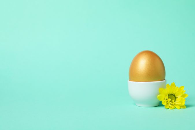 Pension rewards, returns and investment funding concepts, golden egg