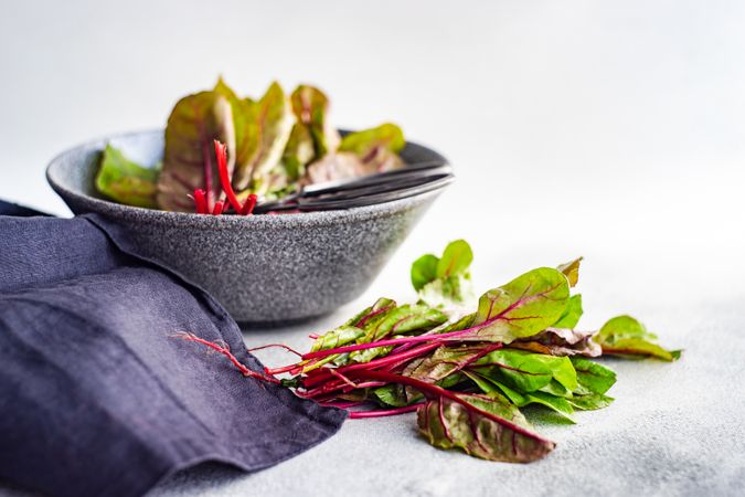 Beetroot leaves as a healthy cooking concept