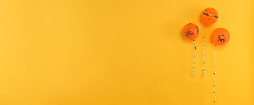 Concept of Halloween, Halloween balloon, space for text