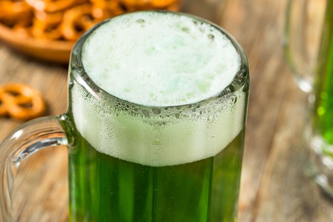 Boozy Refreshing Green St Patricks Day Beer