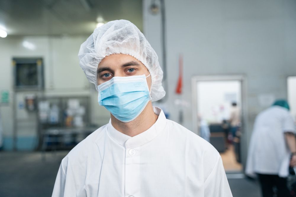 Portrait of researcher at the canned food factory
