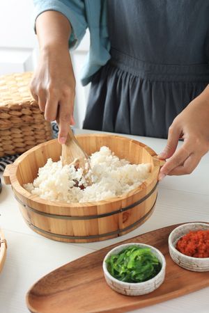 Japanese Rice Concept on Hangiri