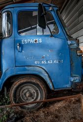 Vintage blue truck