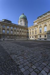 Outdoor courtyard of castle in Budapest
