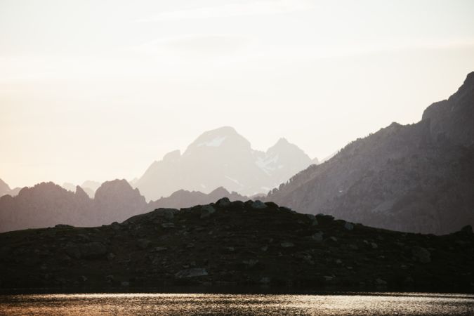 Picturesque view of lake in mountain area