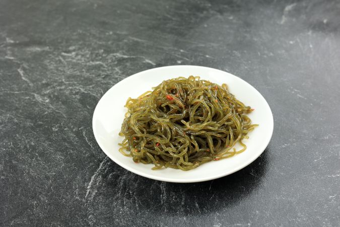 Spicy Green Shirataki Noodle or Konjac Noodle