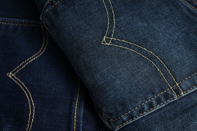 Modern Levis jeans, concept of casual modern clothes