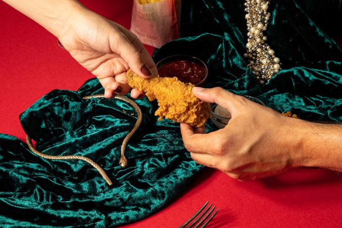 Chicken drumstick like part of luxury collection