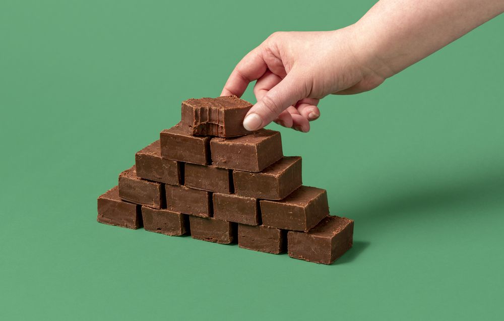 Homemade chocolate fudge