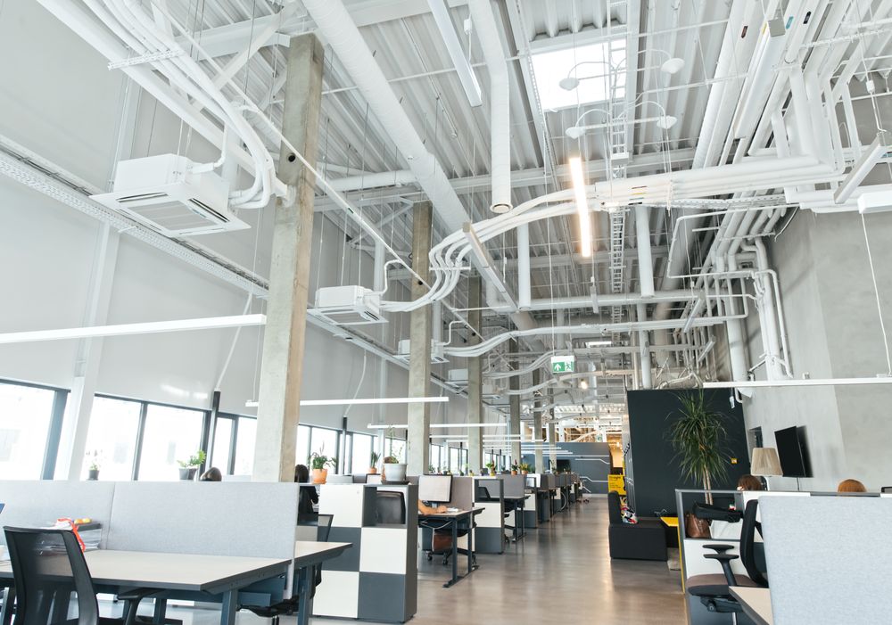 Modern open space office interior
