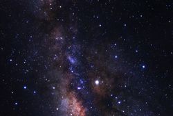 Milky way galaxy with stars and space dust in the universe