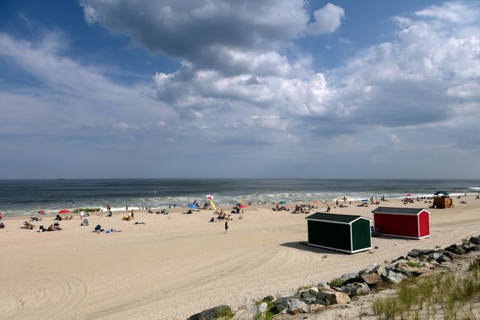 Beach scene in Long Branch, New Jersey