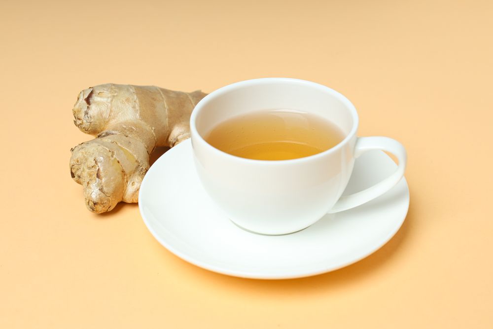 Cold treatment, healthcare concept - tea with ginger