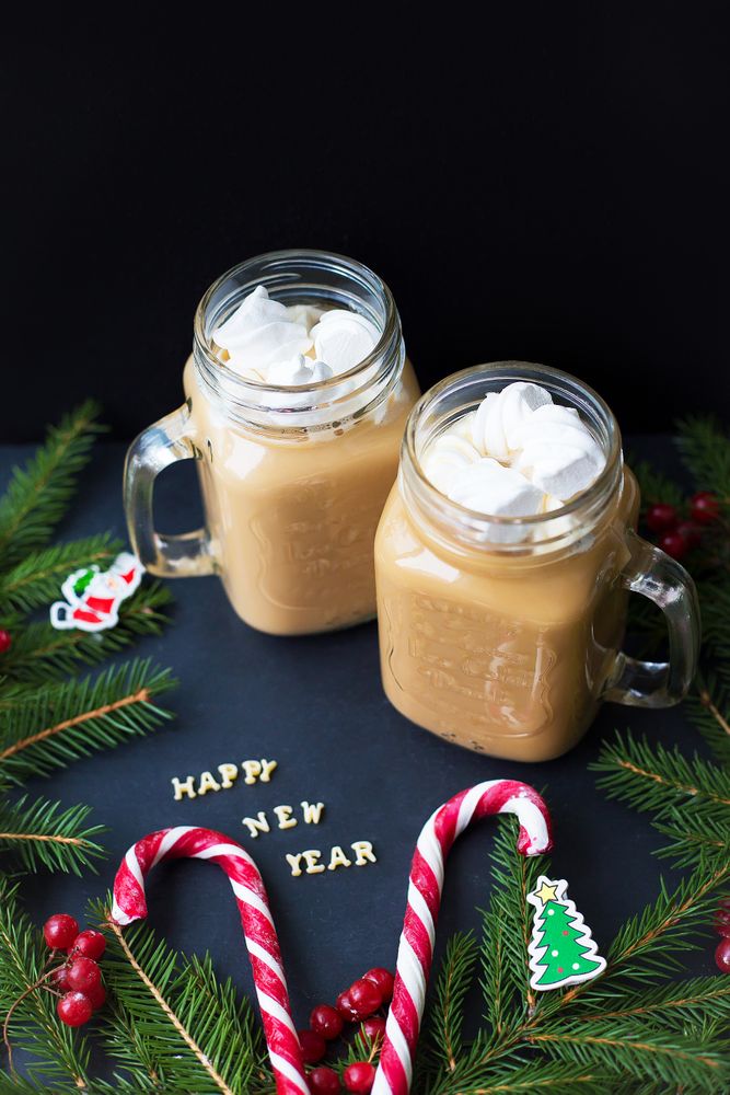 marshmellou cocoa, Christmas tree ornaments and candy