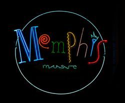 Beale Street Memphis Music neon sign, Memphis, Tennessee e5zkj4