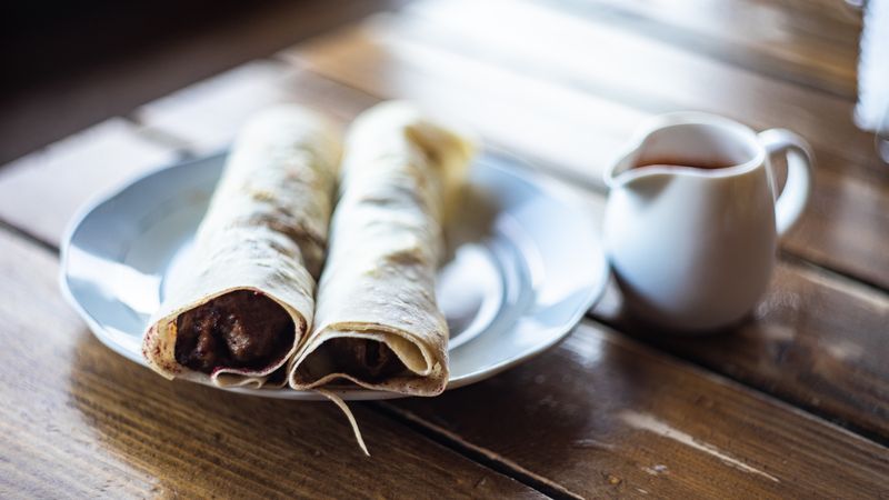 Traditional Georgian kababi (kebab) on the plate in cafe