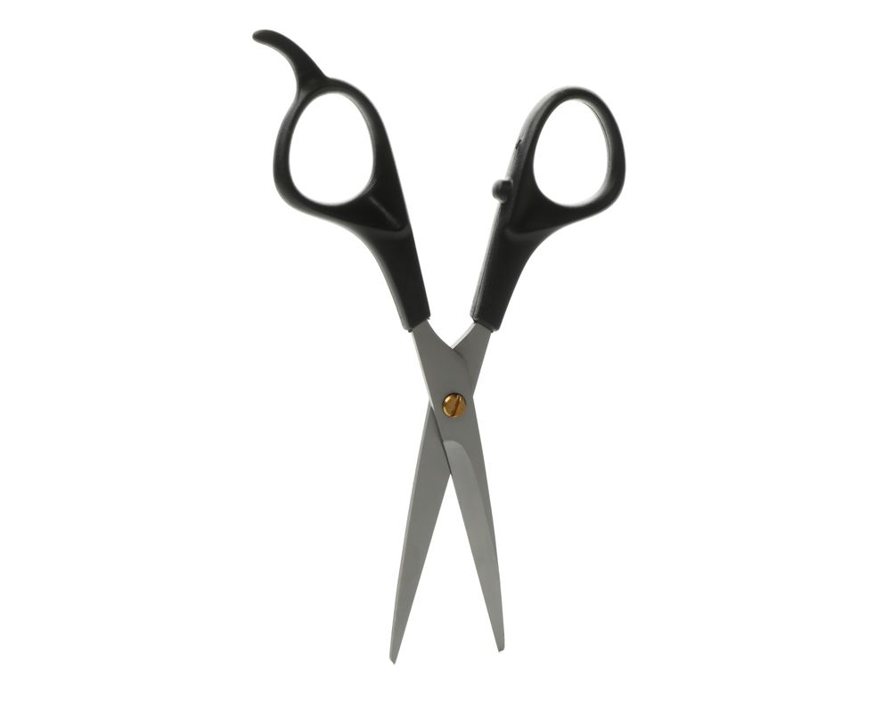 hairdresser scissors isolated on plain background