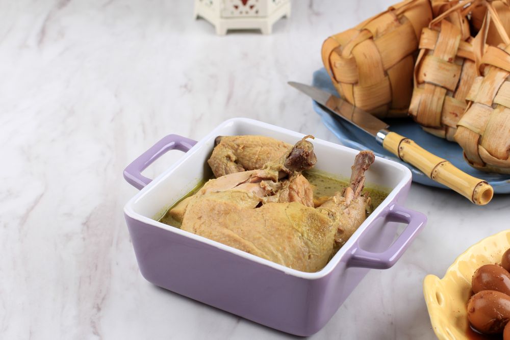 Opor Ayam or Chicken Curry. Chicken Cooked in Coconut Milk and Various Spices.