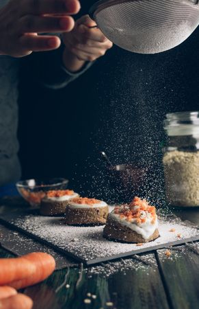 homemade carrot cake with oatmeal