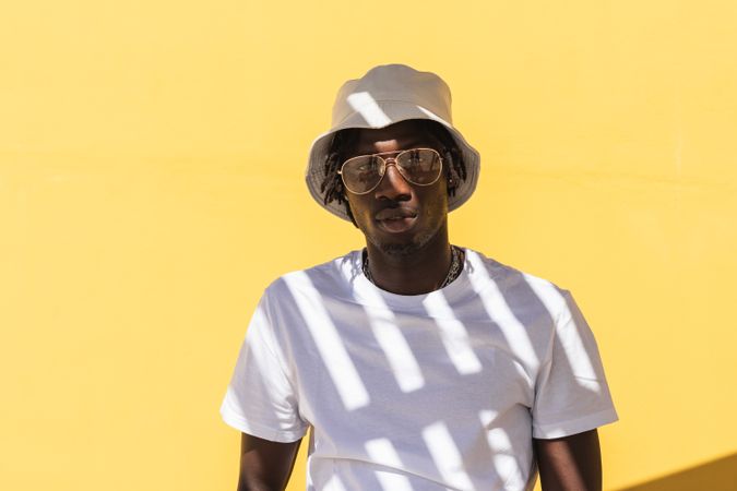 Young Black man in panama hat