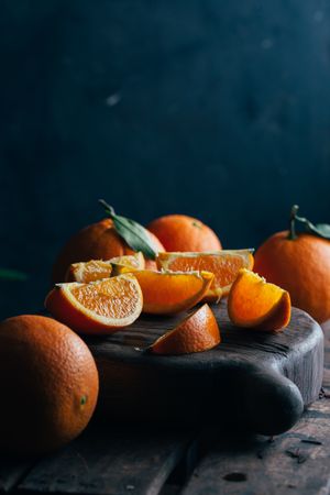 Fresh cut oranges