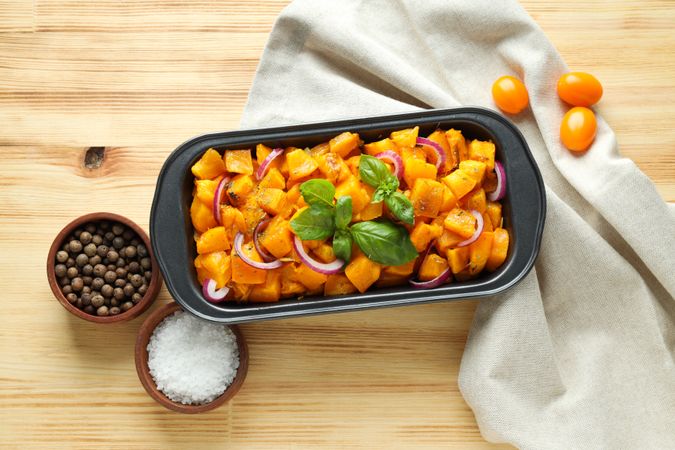Fall season tasty food concept - baked pumpkin