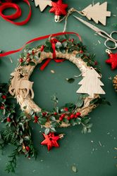 Decorative stars and frame on table
