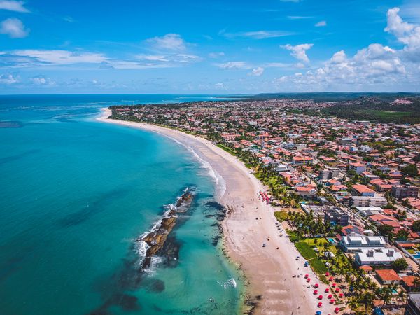 Brazilian beach on quiet sunny day