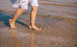 Child seaside playtime