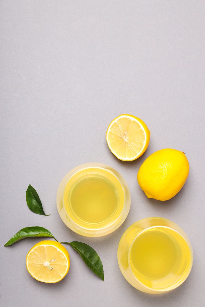 Concept of fresh summer drink - Limoncello cocktail