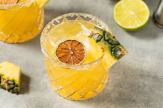 Cold Boozy Pineapple Margarita