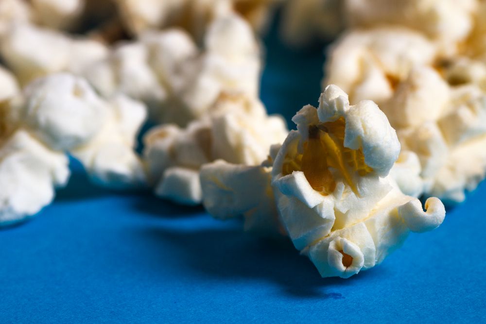 Set of popcorn on board