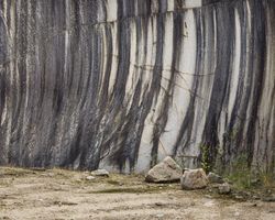 Surface of smooth quarry wall