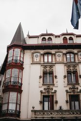 Ornamental facade of old building