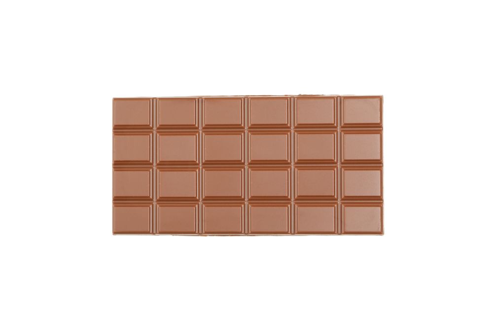 Tasty chocolate bar isolated on plain background