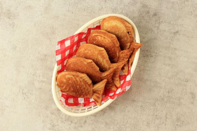 Top View Taiyaki Japanese Snack.