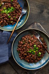 Two hearty bowls of traditional Georgian lobio dish