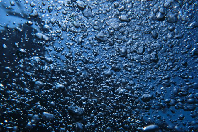 Background with air bubbles in water