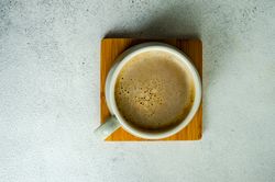 Cup of coffee with milk