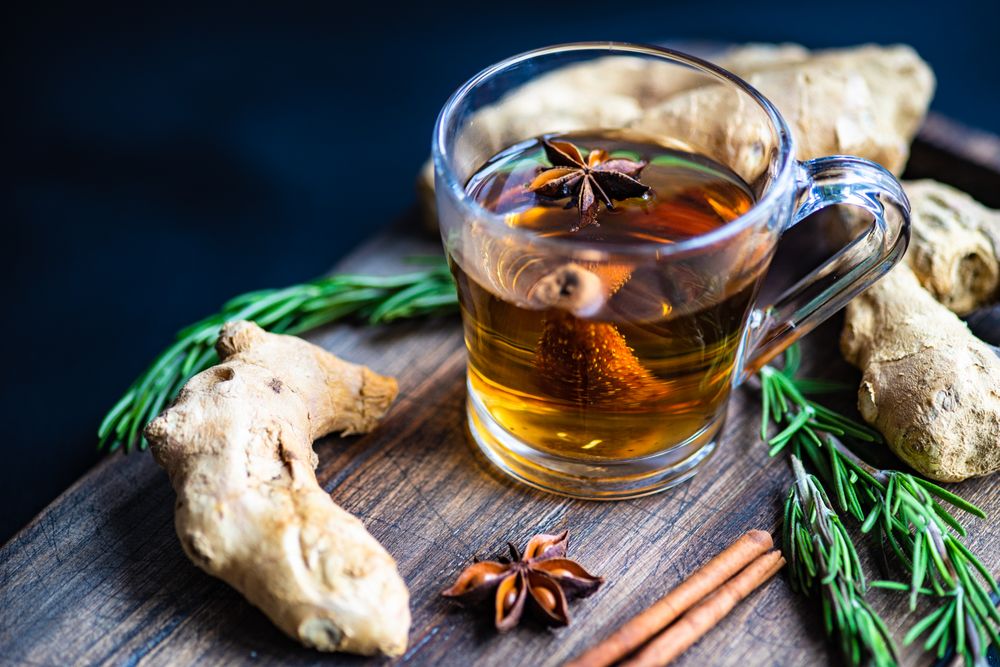 Tea with ginger and star anise