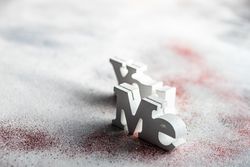 Valentine's day concept of "Me" & "You" blocks with copy space