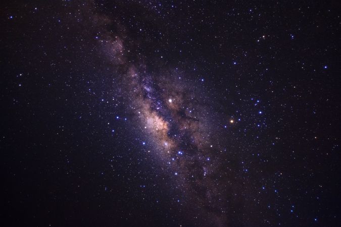 Milky way galaxy with stars and space dust in the universe